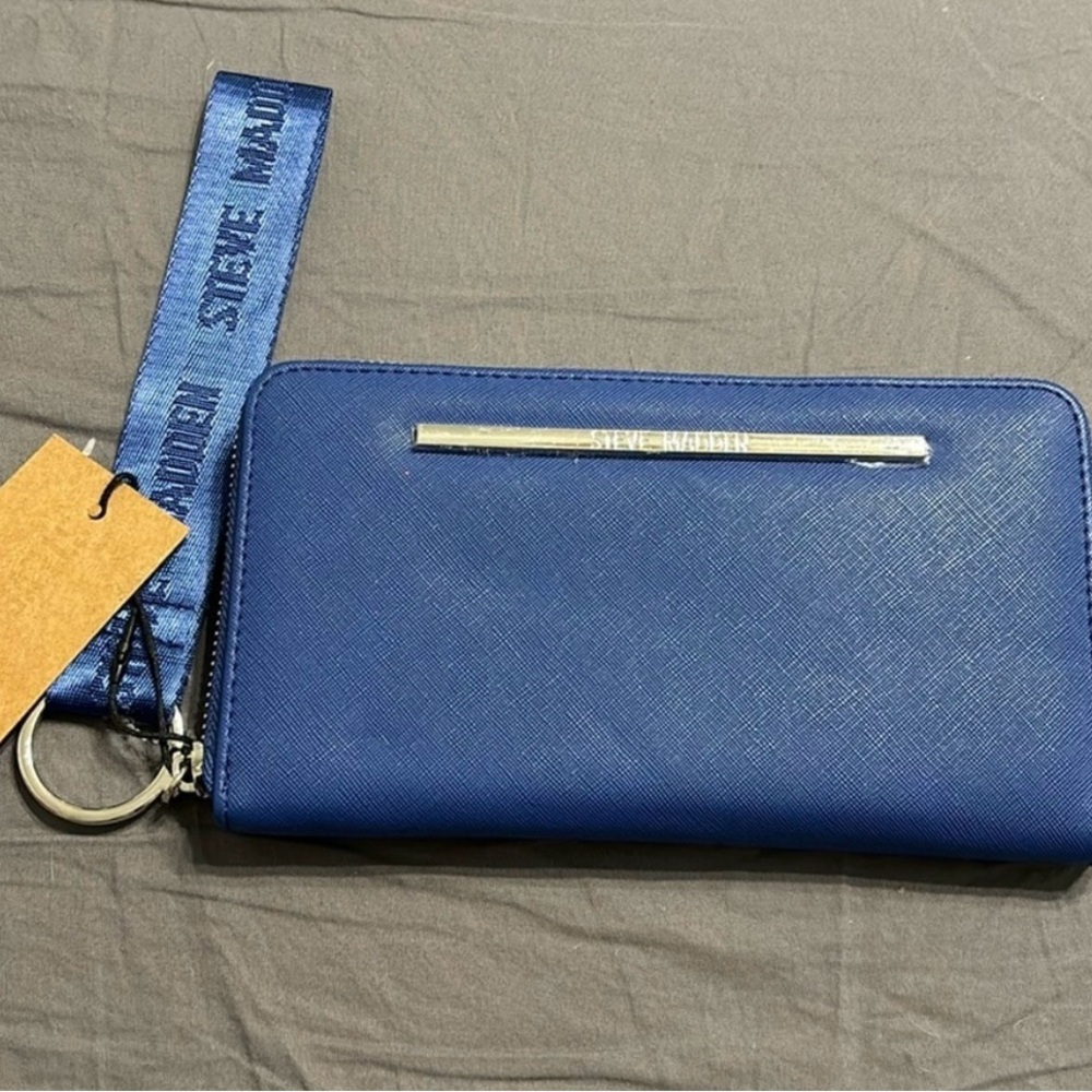 New Steve Madden B-Zip Web Zip Around Wallet